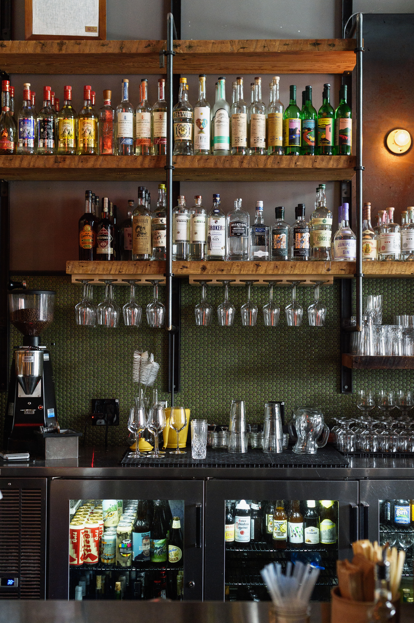 bottle-selection-at-restaurant-bar